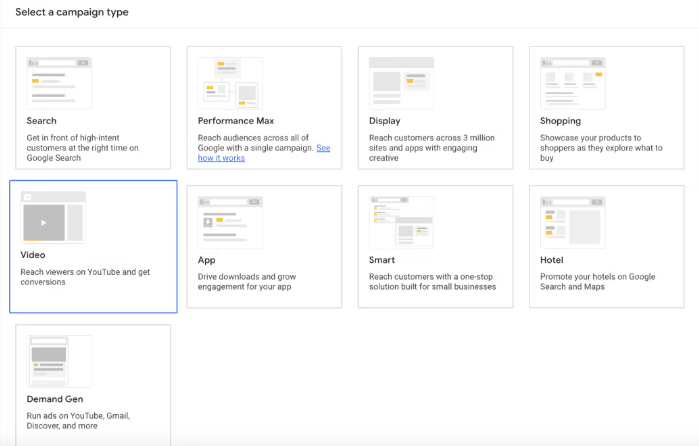 Membuat kampanye Iklan Google Shorts baru