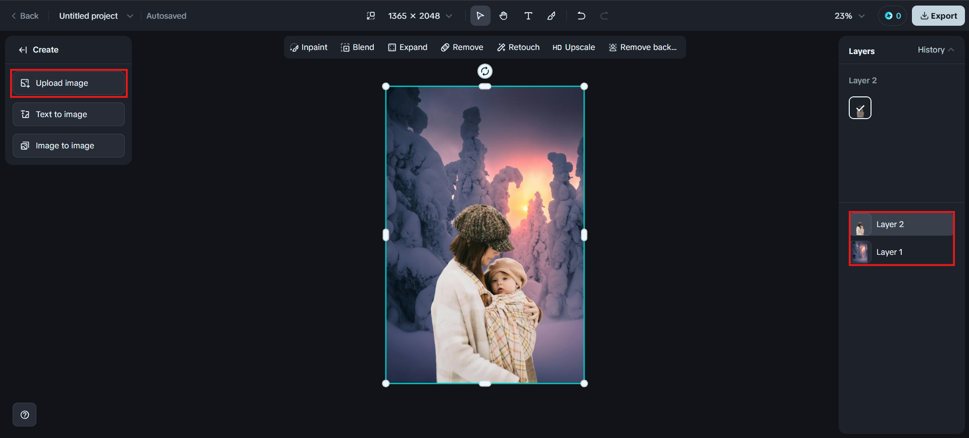 Add background to photos online