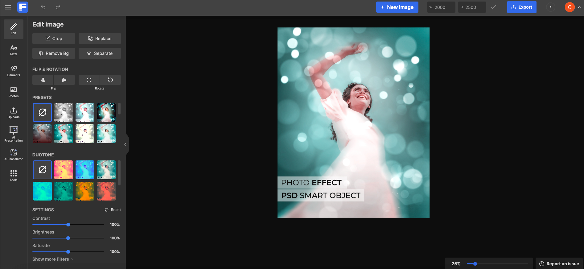 add glitter to photo