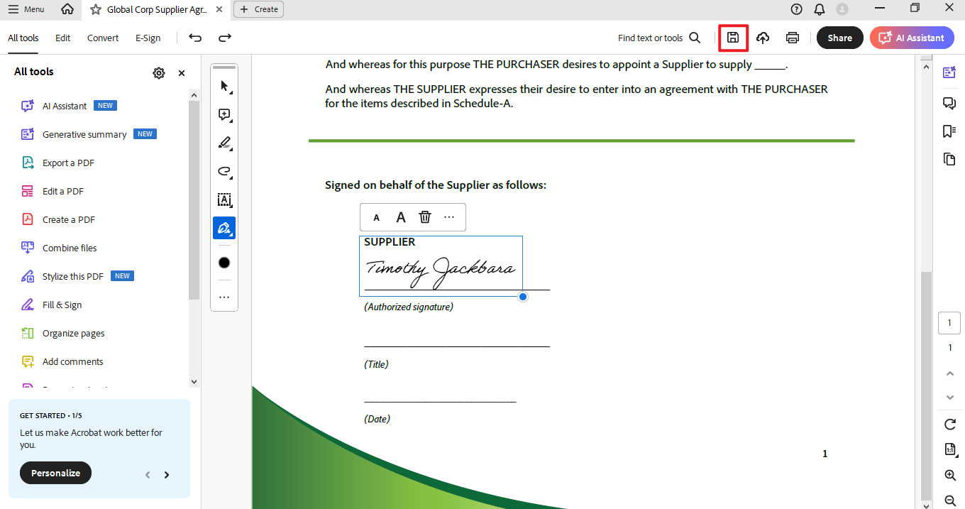 Cómo crear una firma en adobe