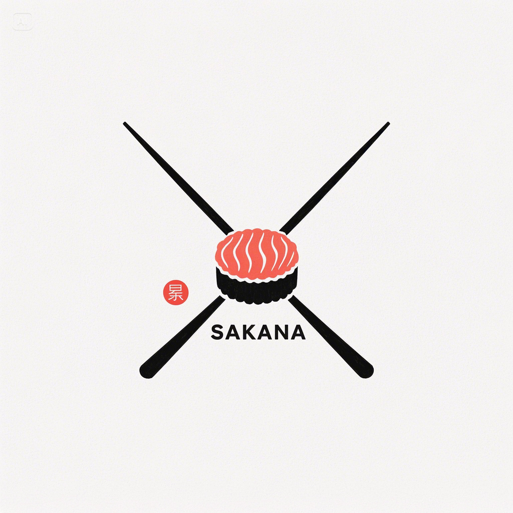 Fusion sushi bar logo design