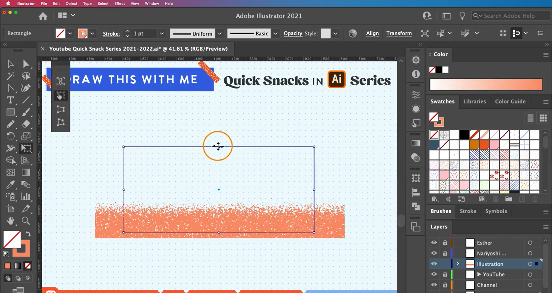 Enabling the image tracing for a cleaner grain effect in Illustrator