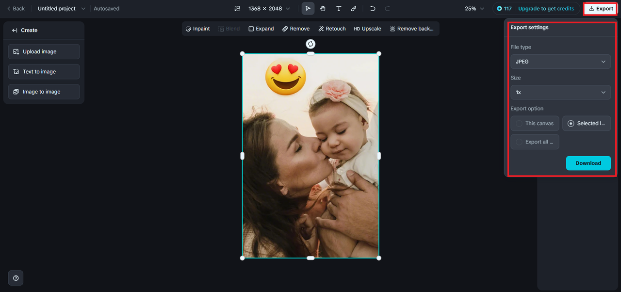 download option