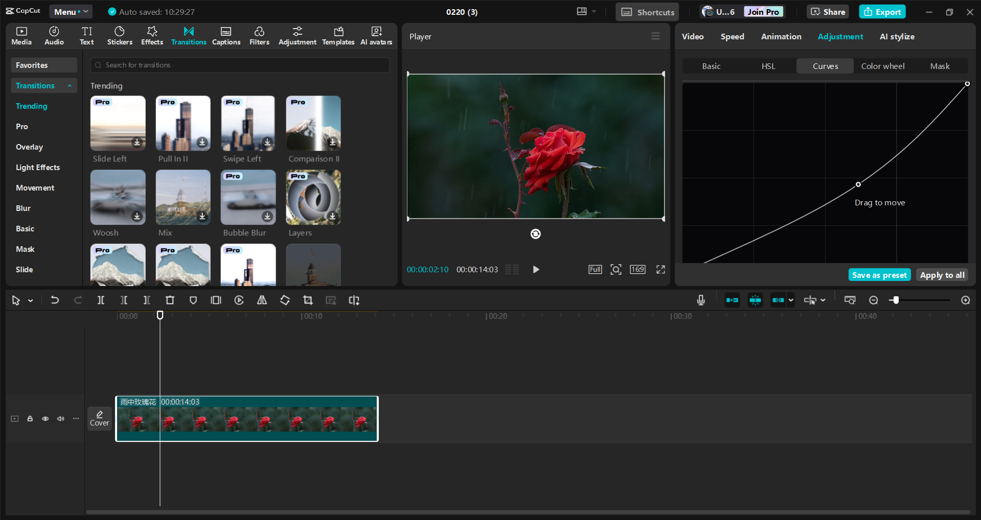 Antarmuka editor video desktop CapCut - alat intuitif untuk melakukan pengeditan video yang menarik