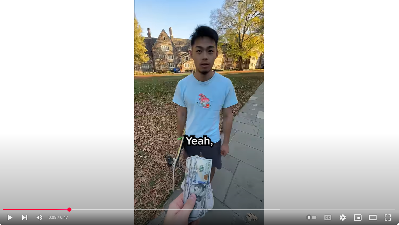 En av de mest tittade YouTube-shortsen med ett Paris-äventyr för en bagett