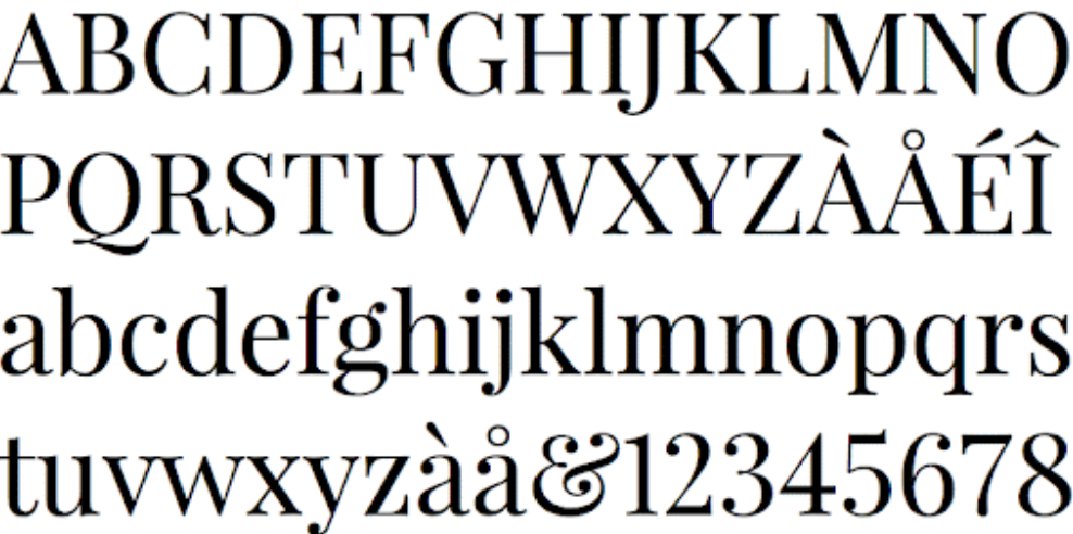5 fontes exclusivas para escrever texto online: Playfair Display