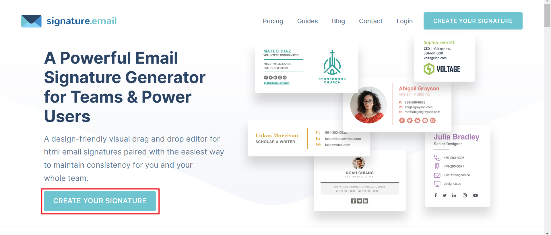 Clique no botão para projetar seu design de assinatura de e-mail para a empresa