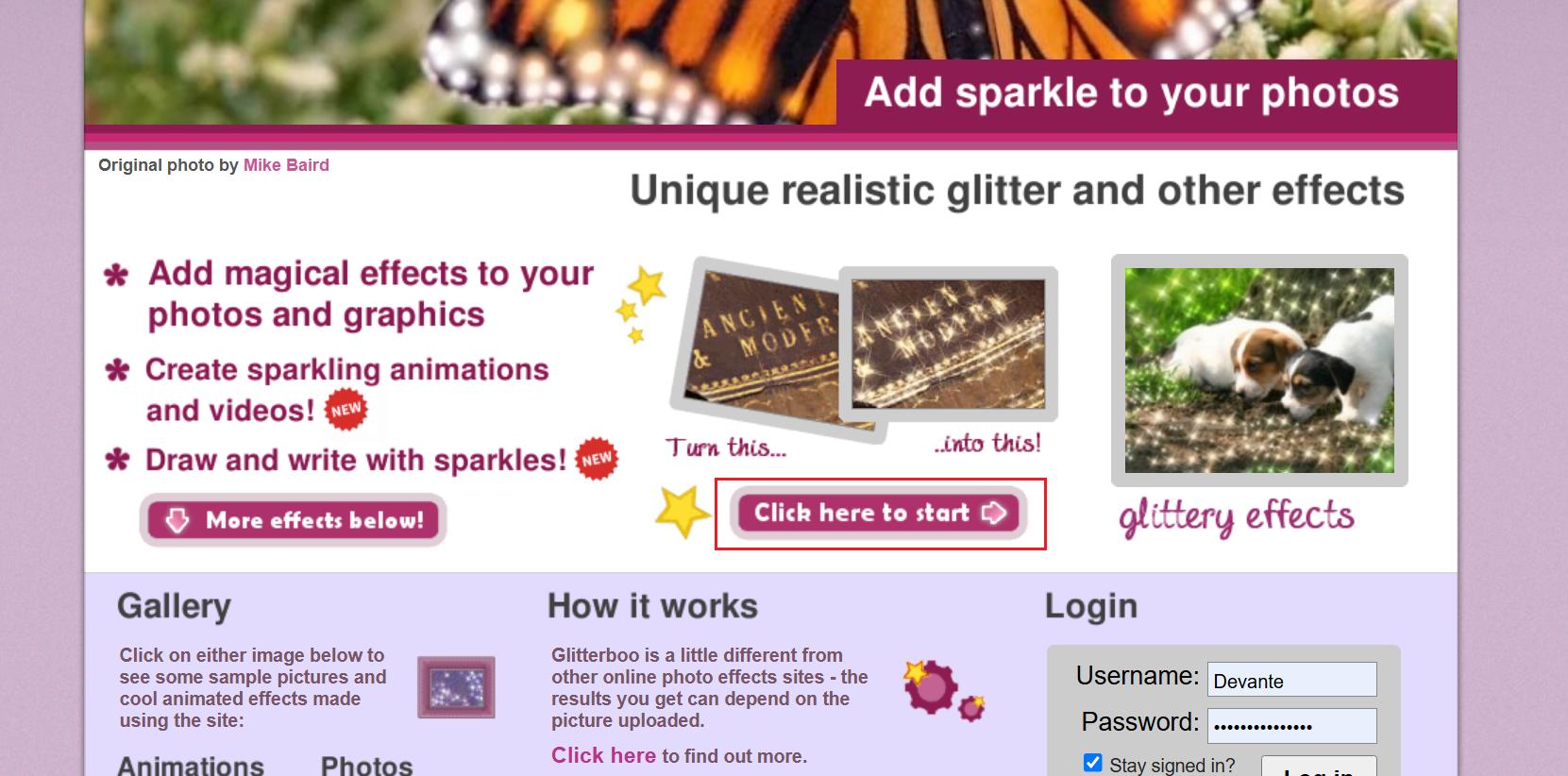 add glitter to an image