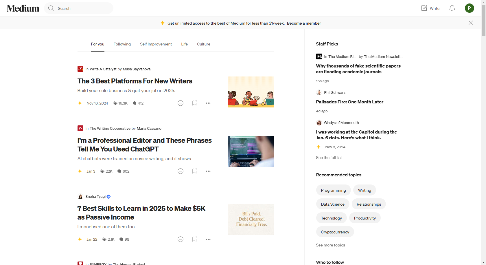 promote YouTube channel on Medium