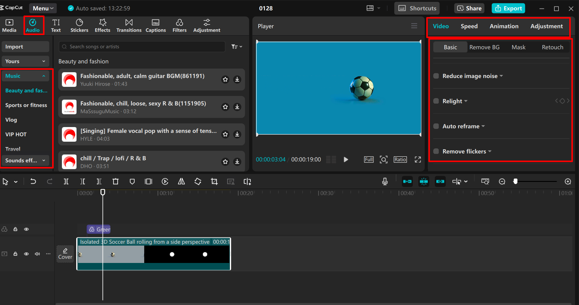 Modifica di un video nell' CapCut editor video desktop