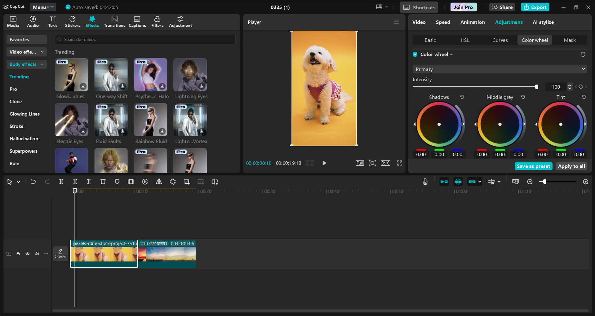 Interface do editor de vídeo para desktop CapCut - uma ferramenta intuitiva para fazer vídeos TikTok da moda