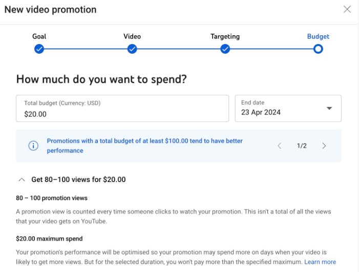Een budget instellen voor YouTube-advertenties voor abonnees