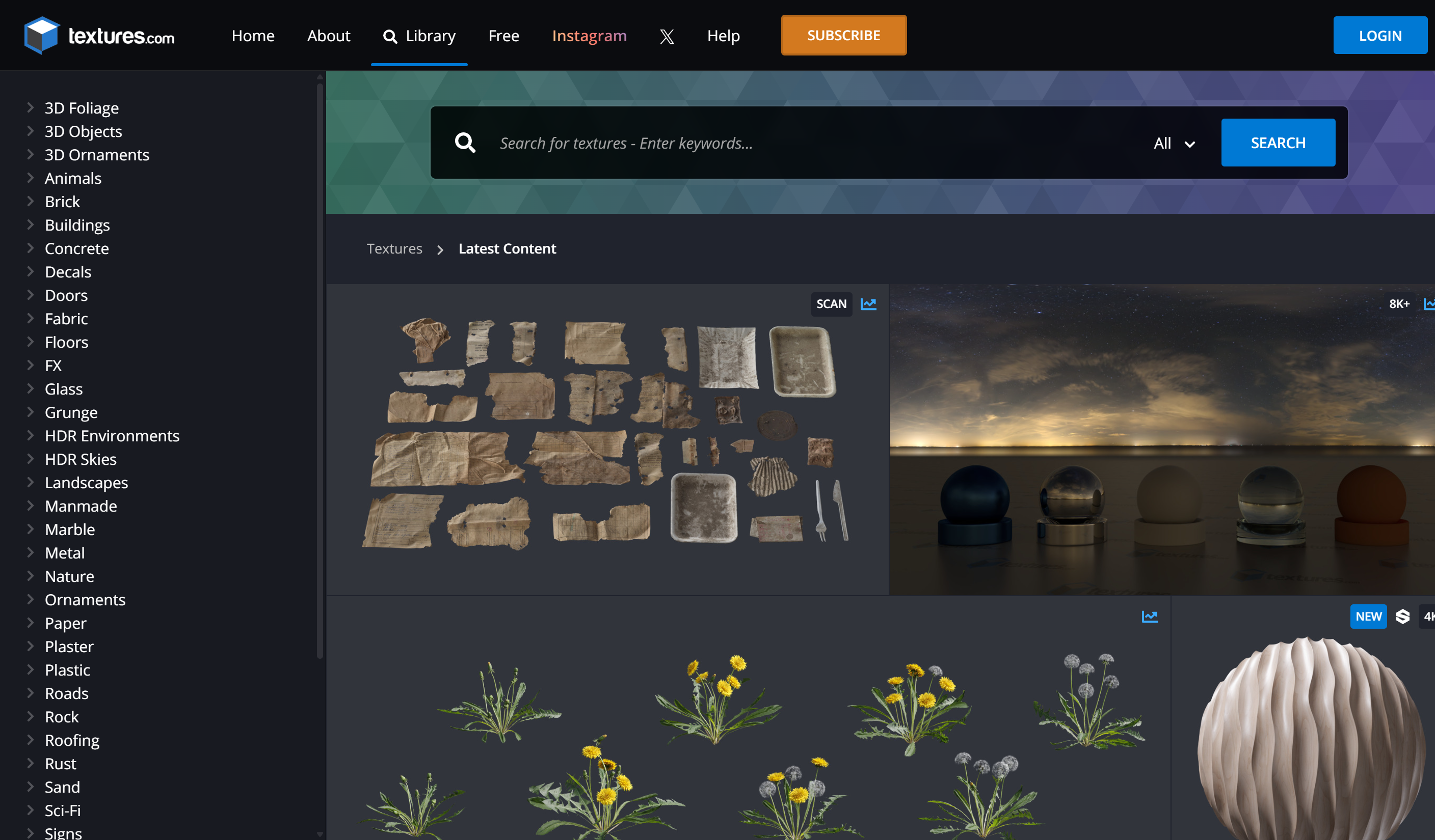 5 trang web tốt nhất để tải xuống lớp phủ khung phim: Textures.com