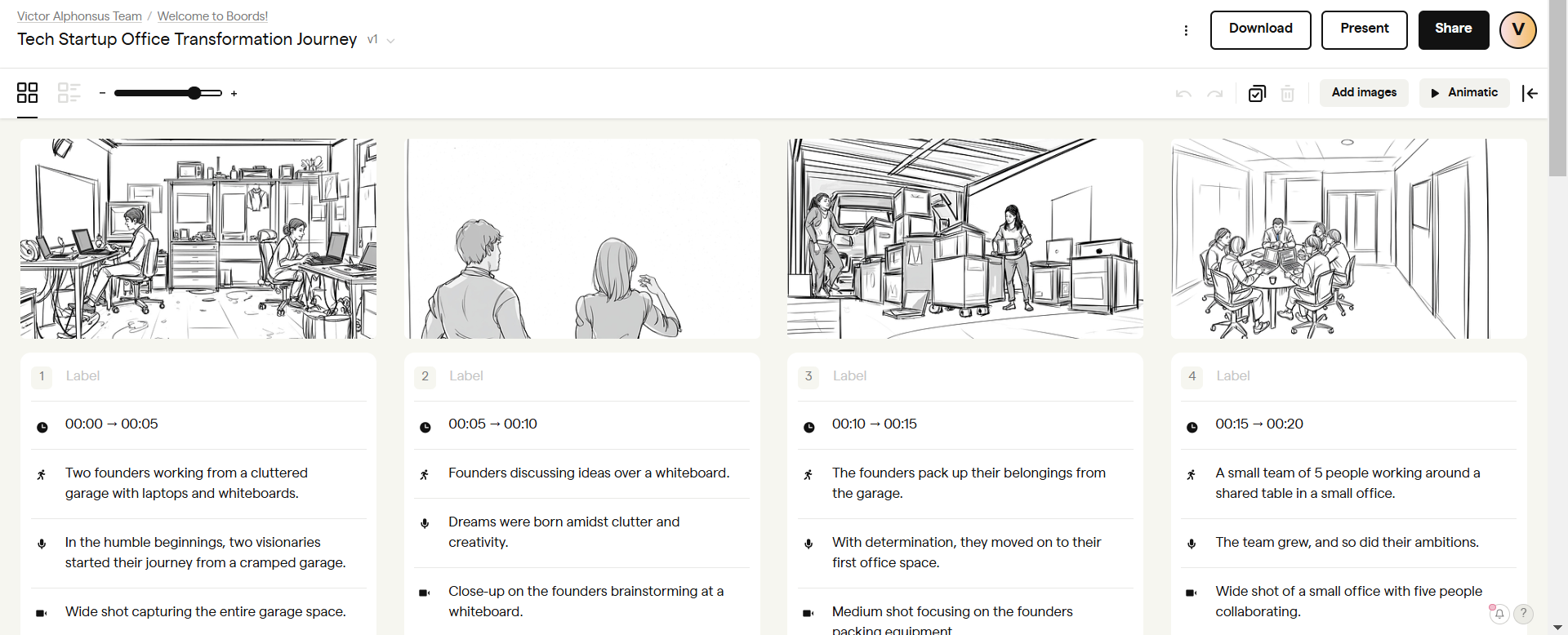 Boords online story board creator