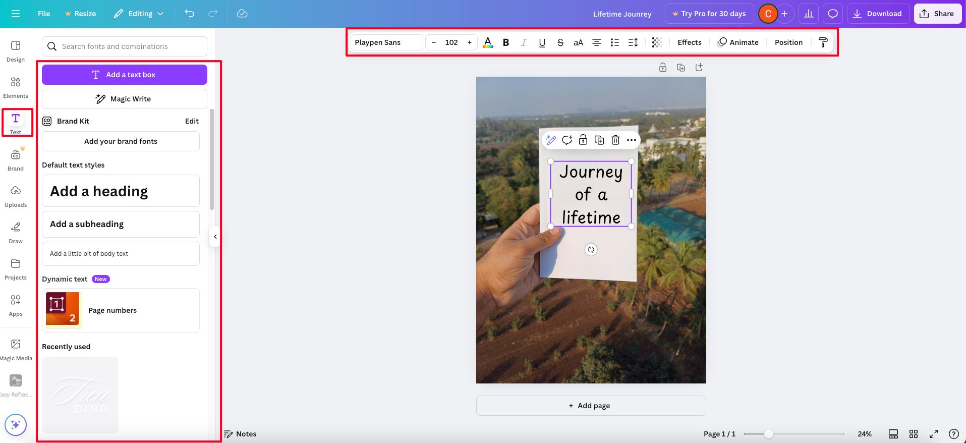 Drag and drop editing