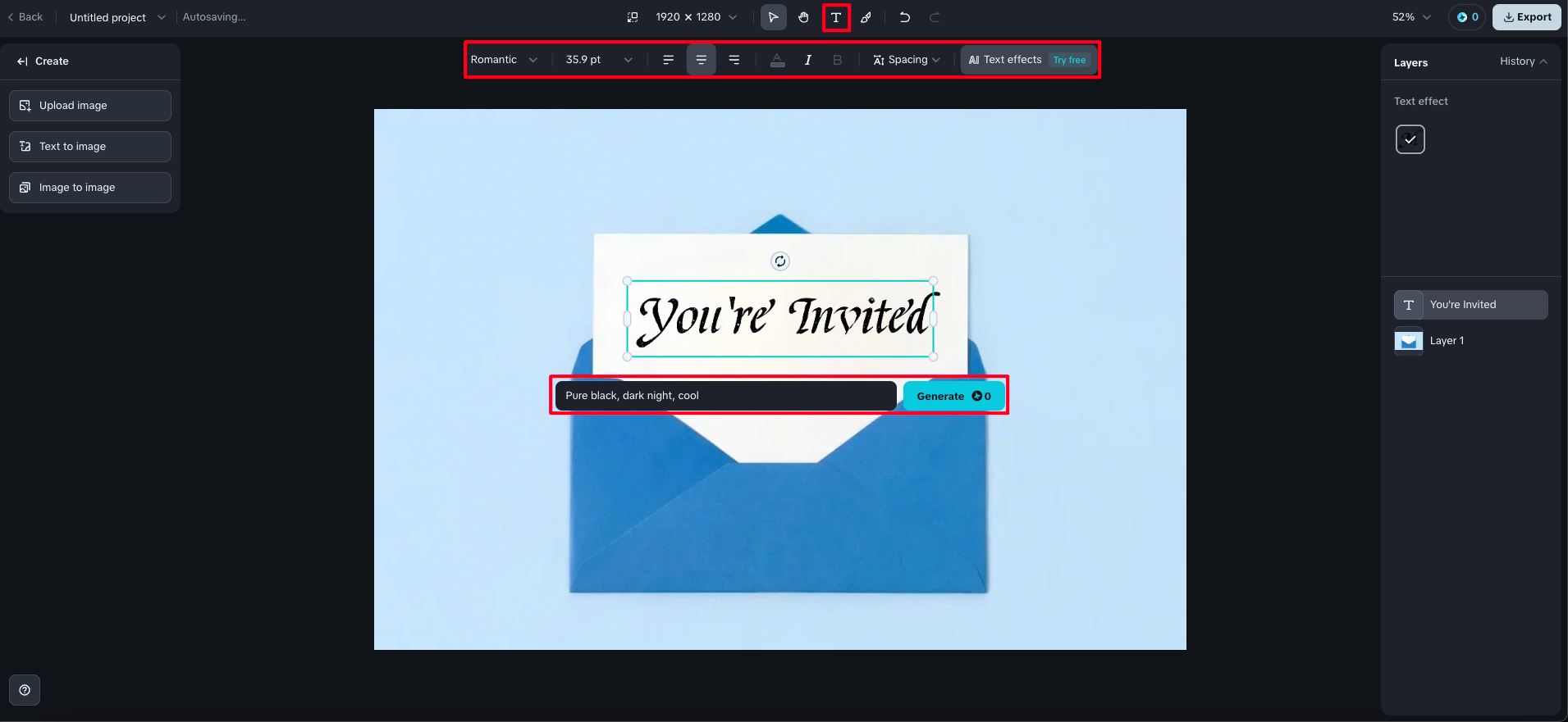 Modifying text