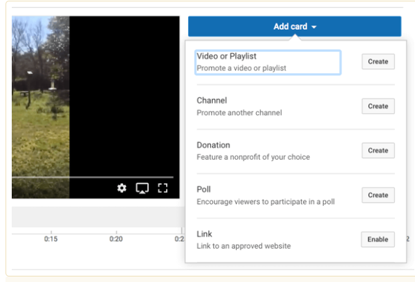 Choosing the right card type for the sponsored ads on YouTube