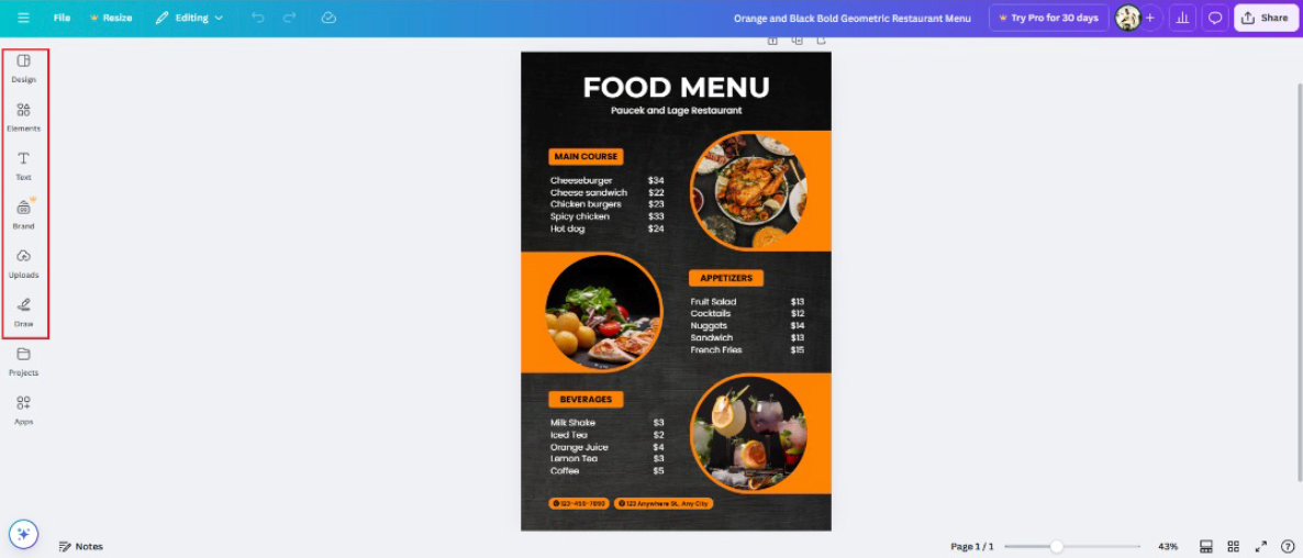 Cómo hacer una tarjeta de menú para un restaurante