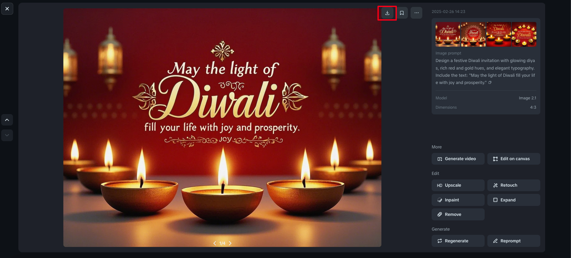 modern Diwali invitation