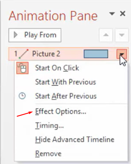 Choisir un effet sonore pour l'effet machine à écrire dans PowerPoint