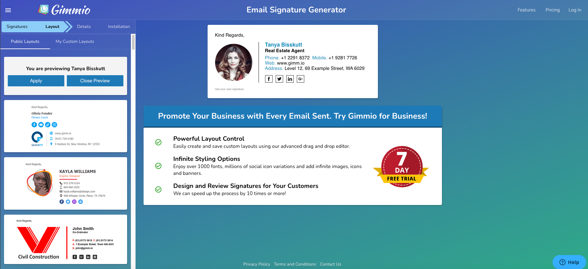 trình tạo chữ ký email chuyên nghiệp miễn phí