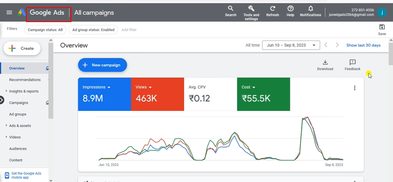YouTube Şortlarında reklam yayınlamak için bir Google Reklamları hesabında oturum açma