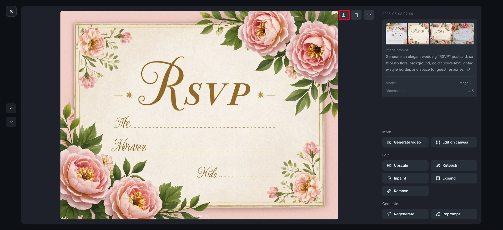 Wedding RSVP postcard design