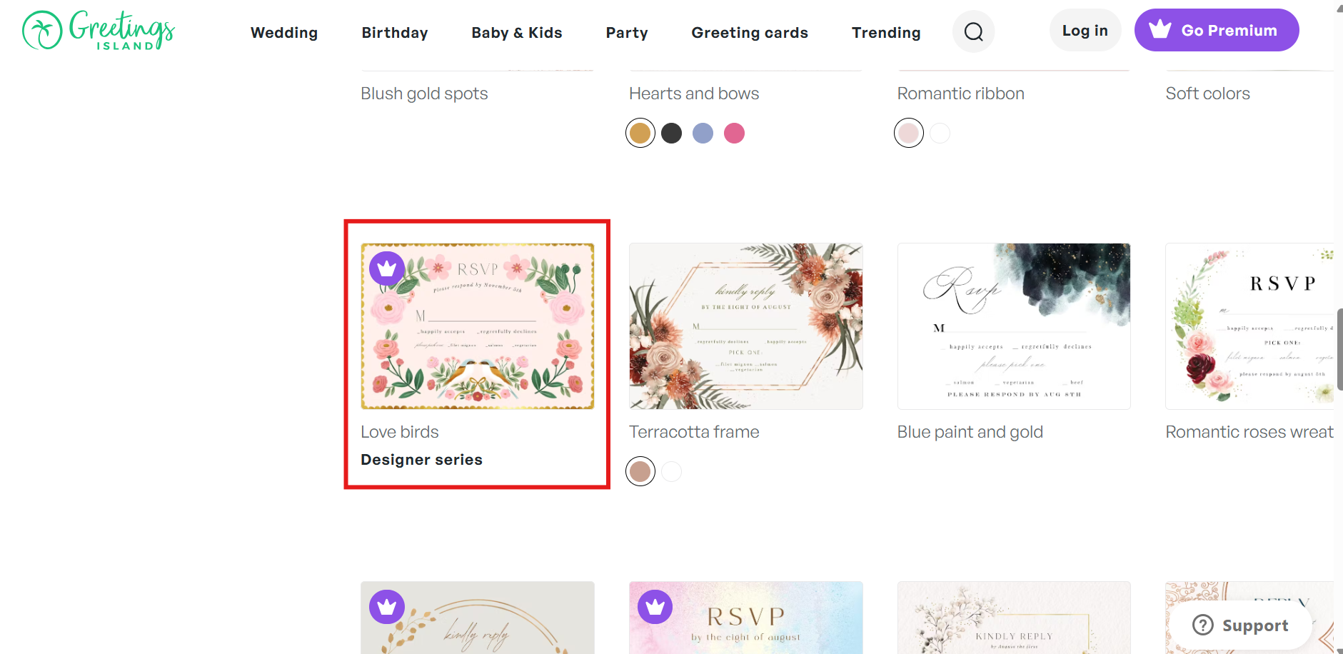 Wedding invitations with RSVP postcard