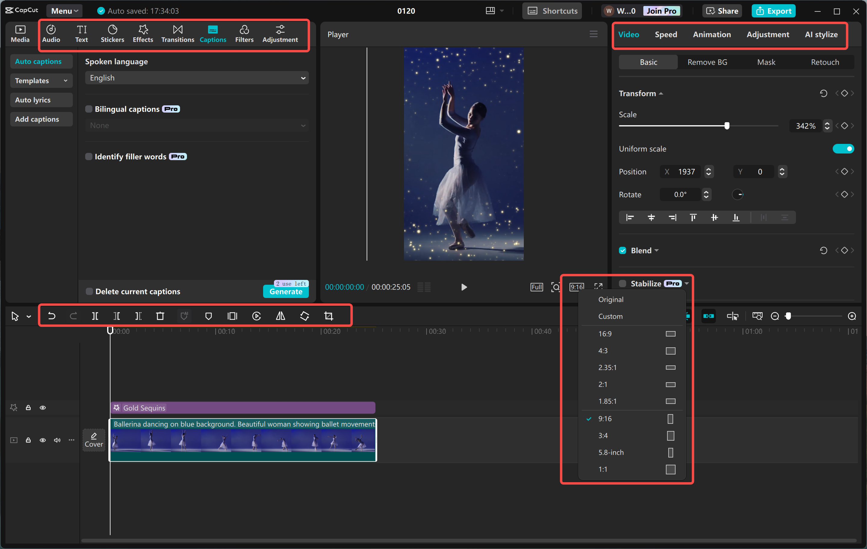 Creating short videos for Facebook using the CapCut desktop video editor