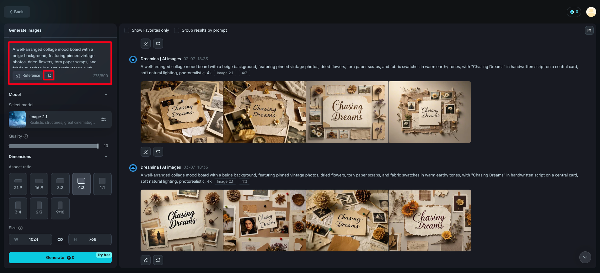 Comment créer des invites de moodboard