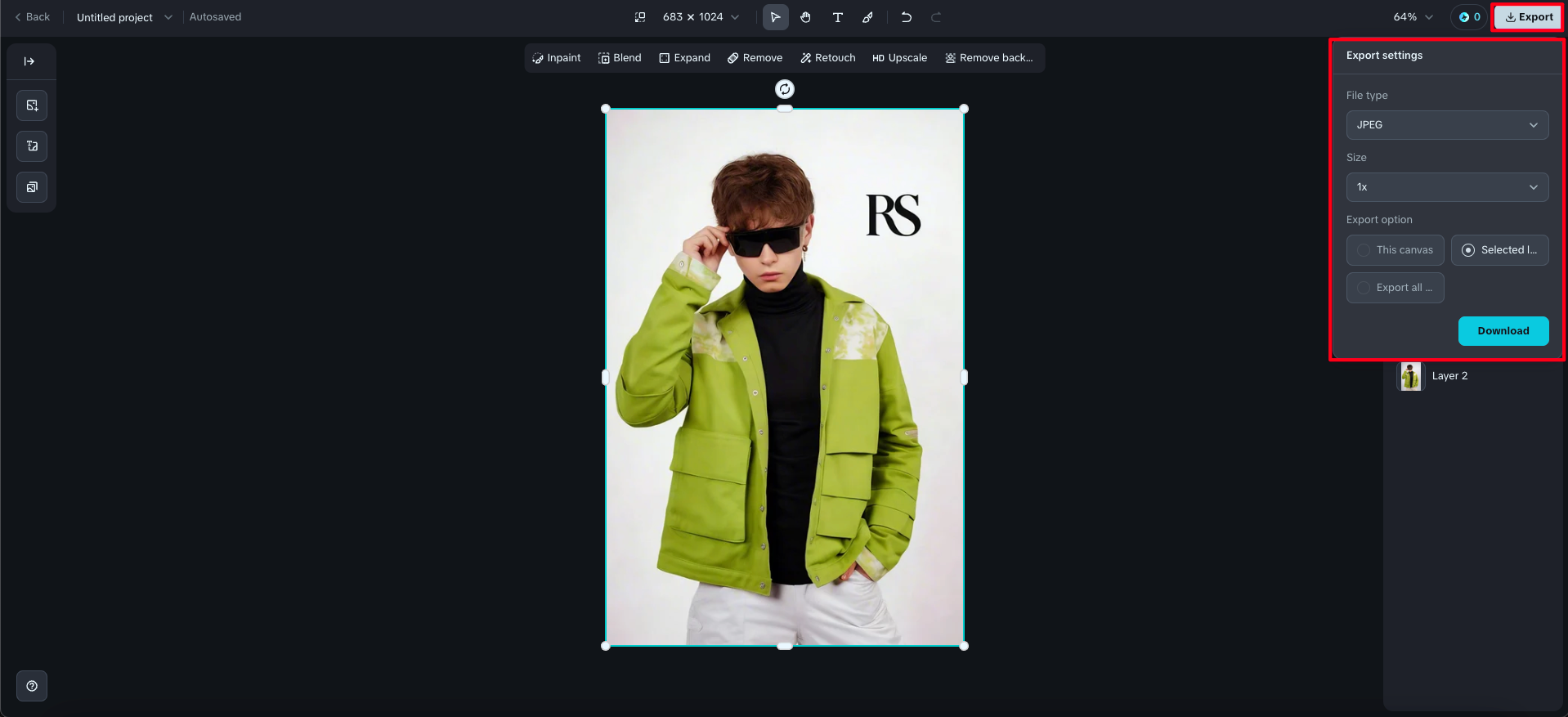 mettre le logo sur la photo avec IA