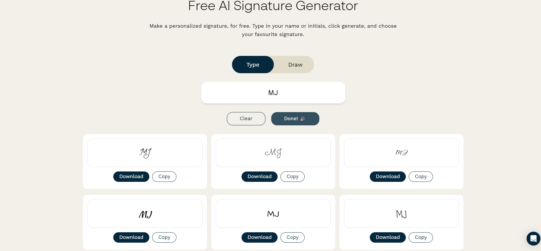 Mit Paperform eine Signatur für Initialen erstellen