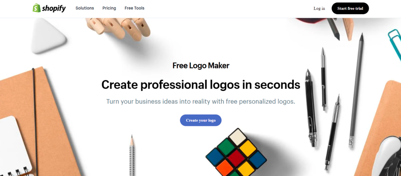 Page d'accueil Shopify