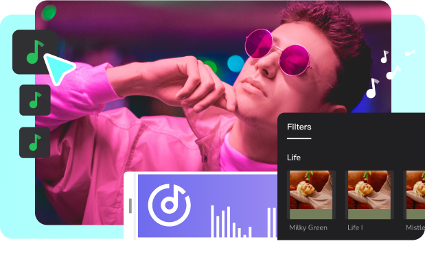 Explore TikTok video filters & music