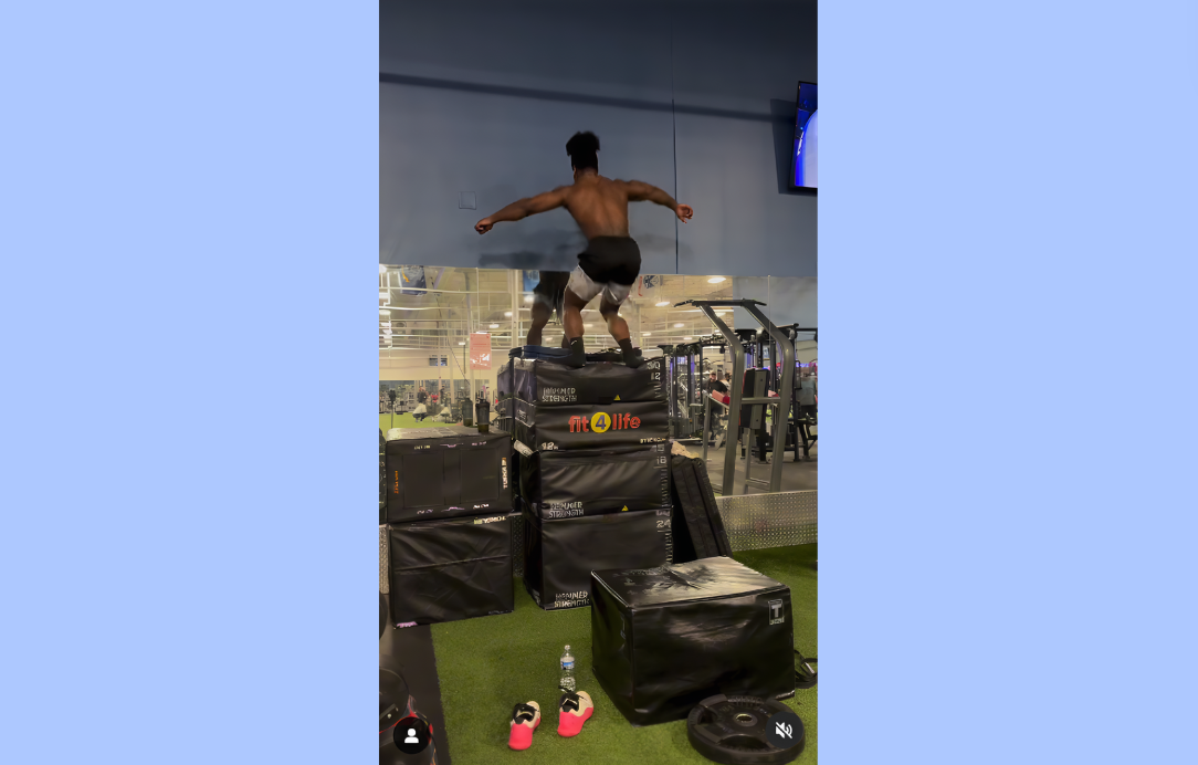 Reel "66-inch seated box jump"