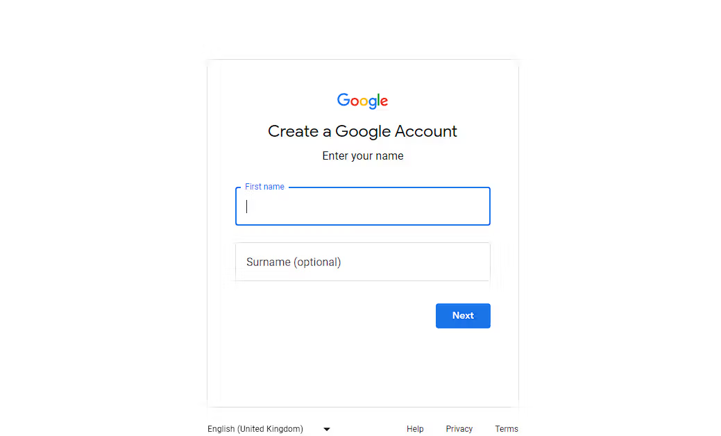 Bild zum Erstellen von Gmail