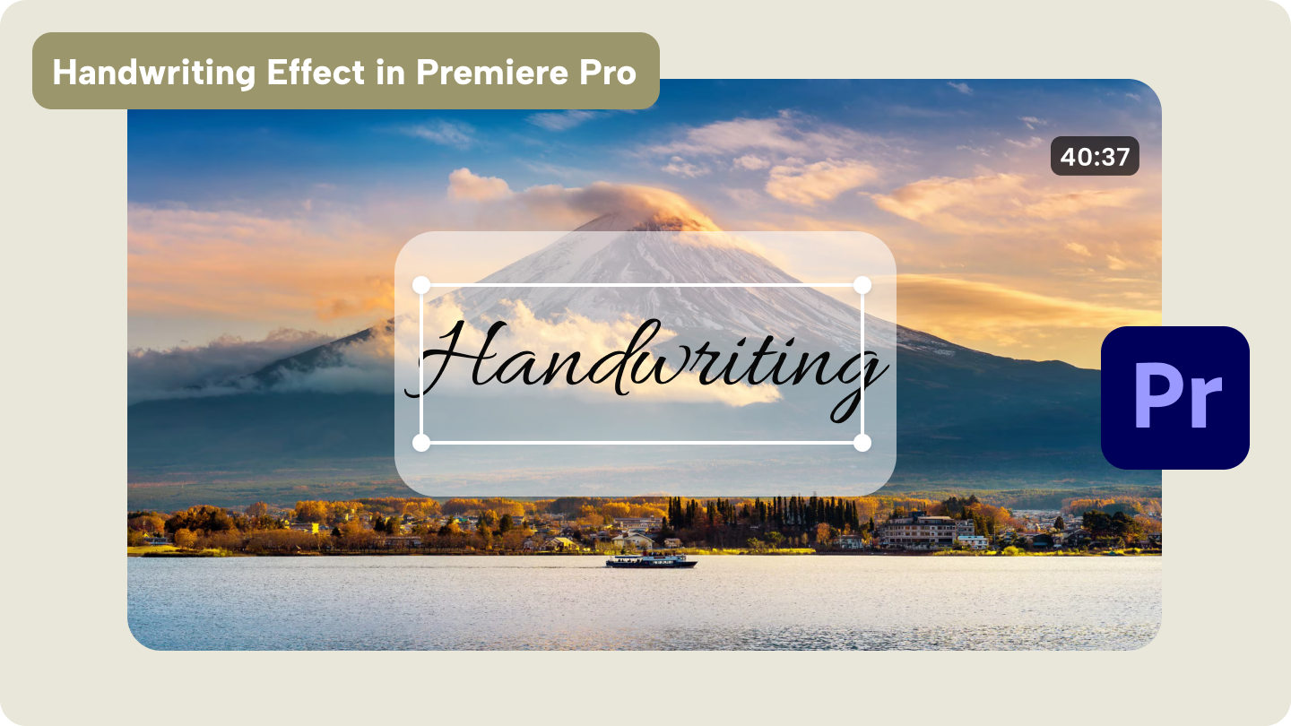 Effet d'écriture manuscrite premiere pro