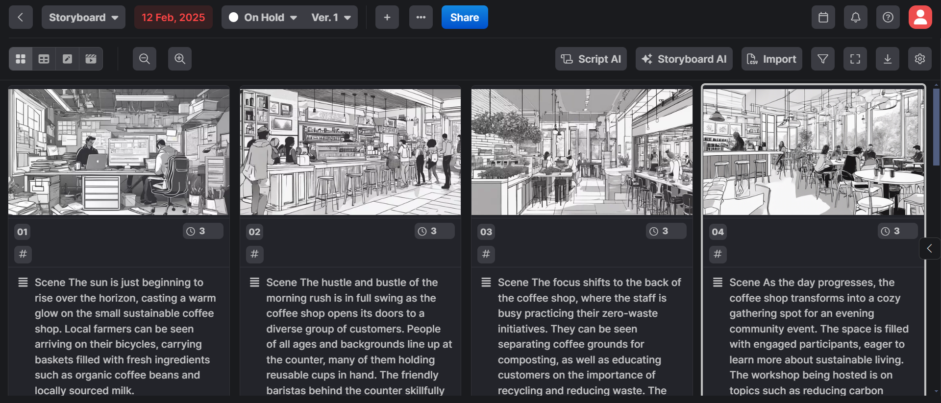 KROCK storyboard generator AI creations