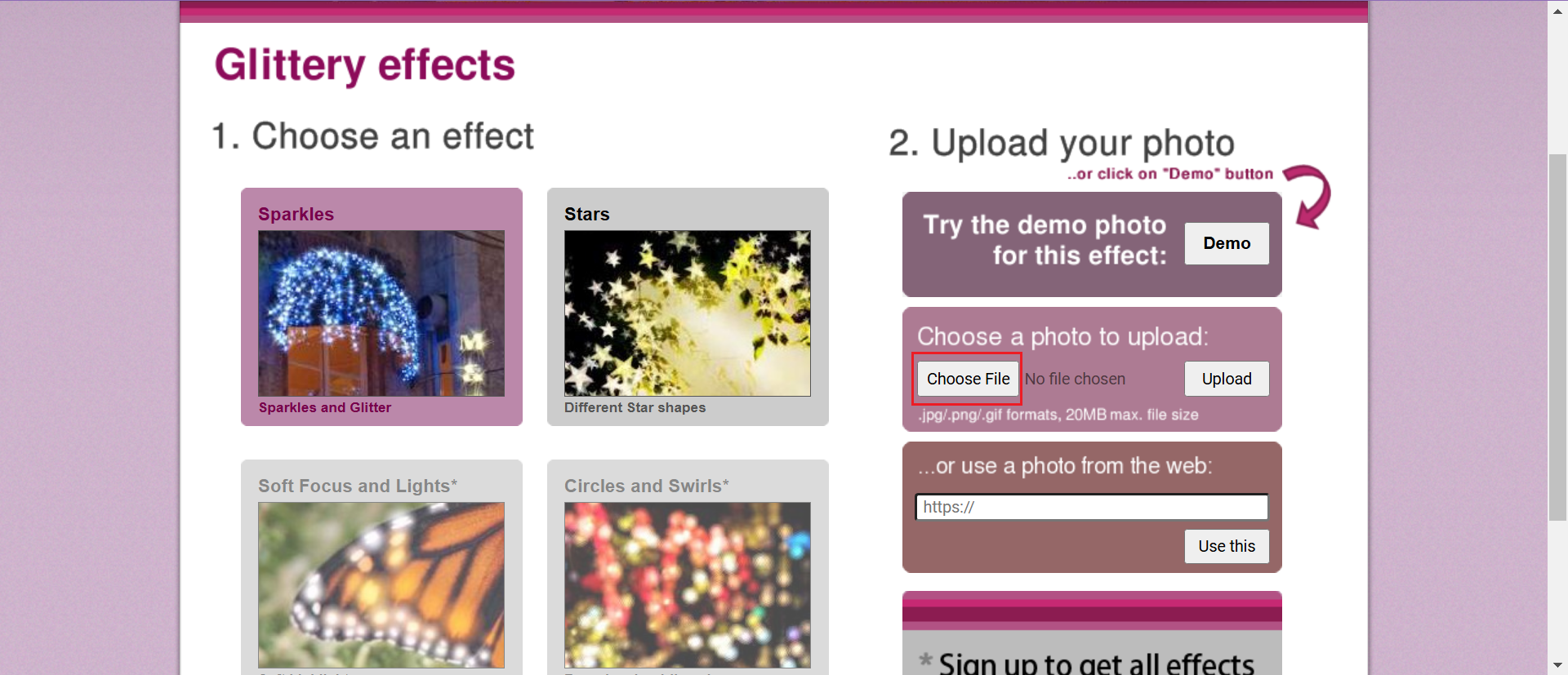 add glitter text to photo