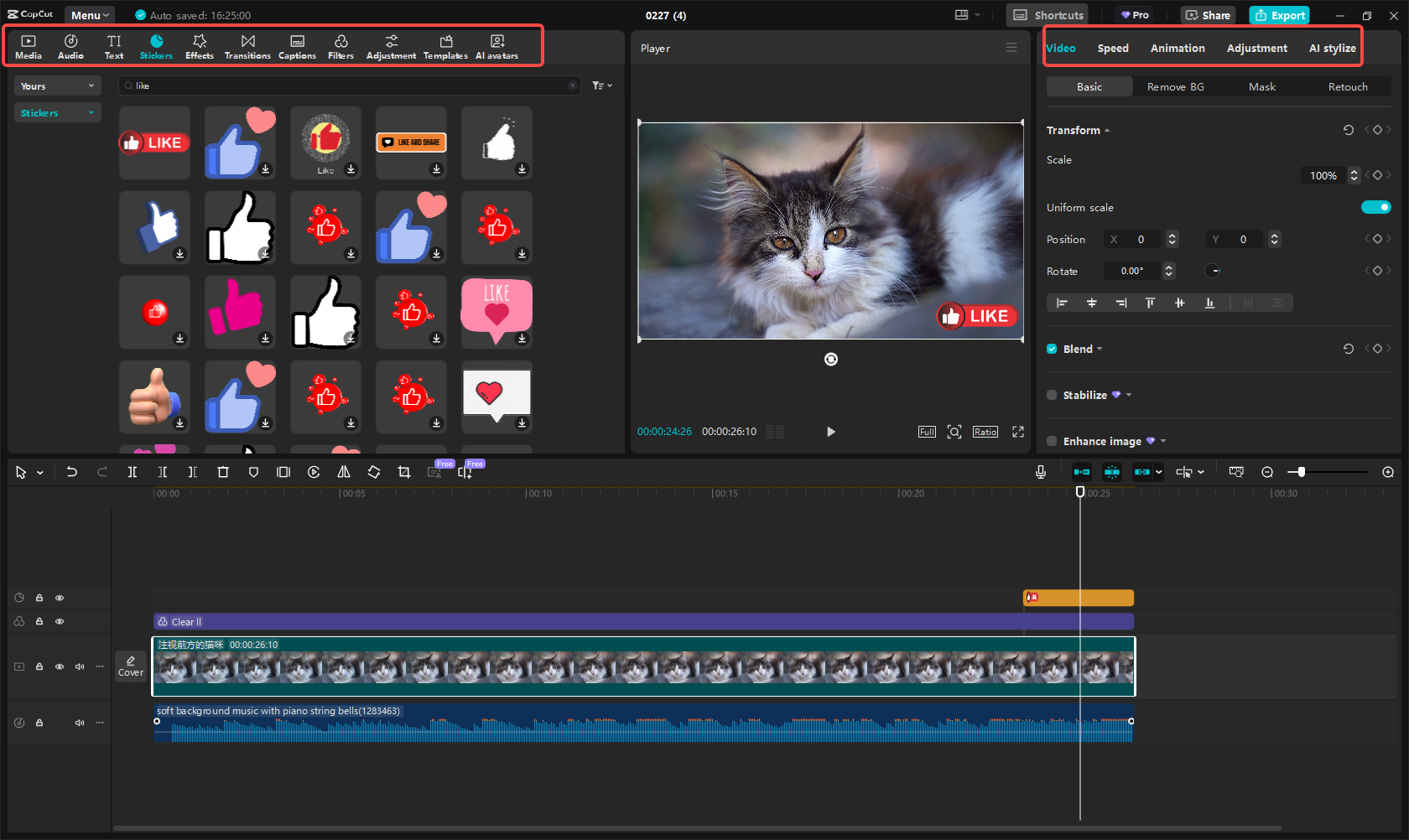 Edit &amp; tambahkan elemen keterlibatan ke video