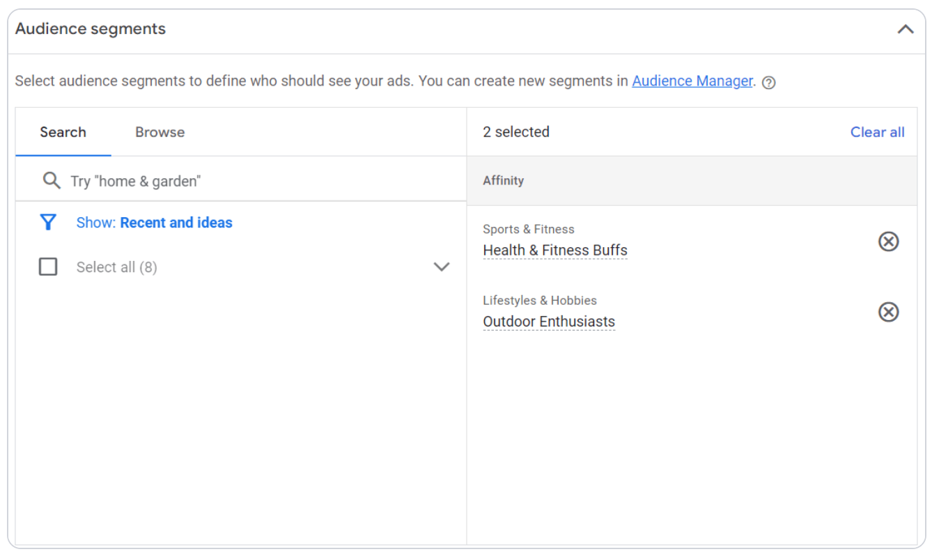 Choisissez parmi des segments d'audience prédéfinis dans Google Ads