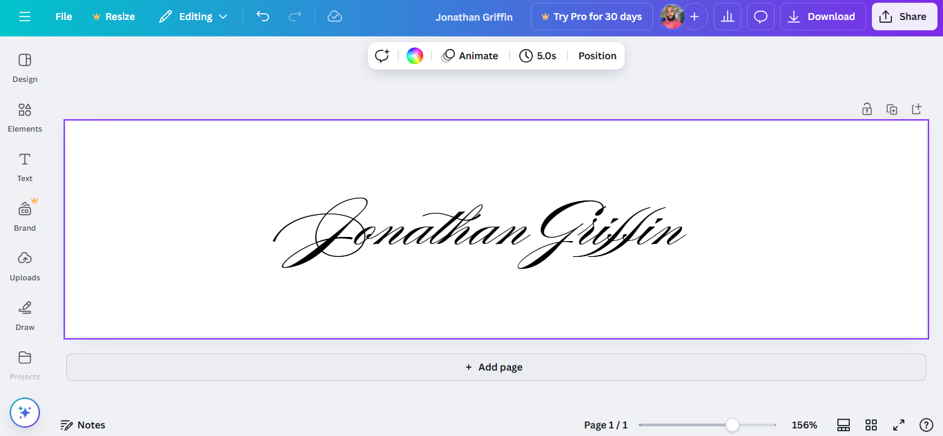 Online signature designer for my name