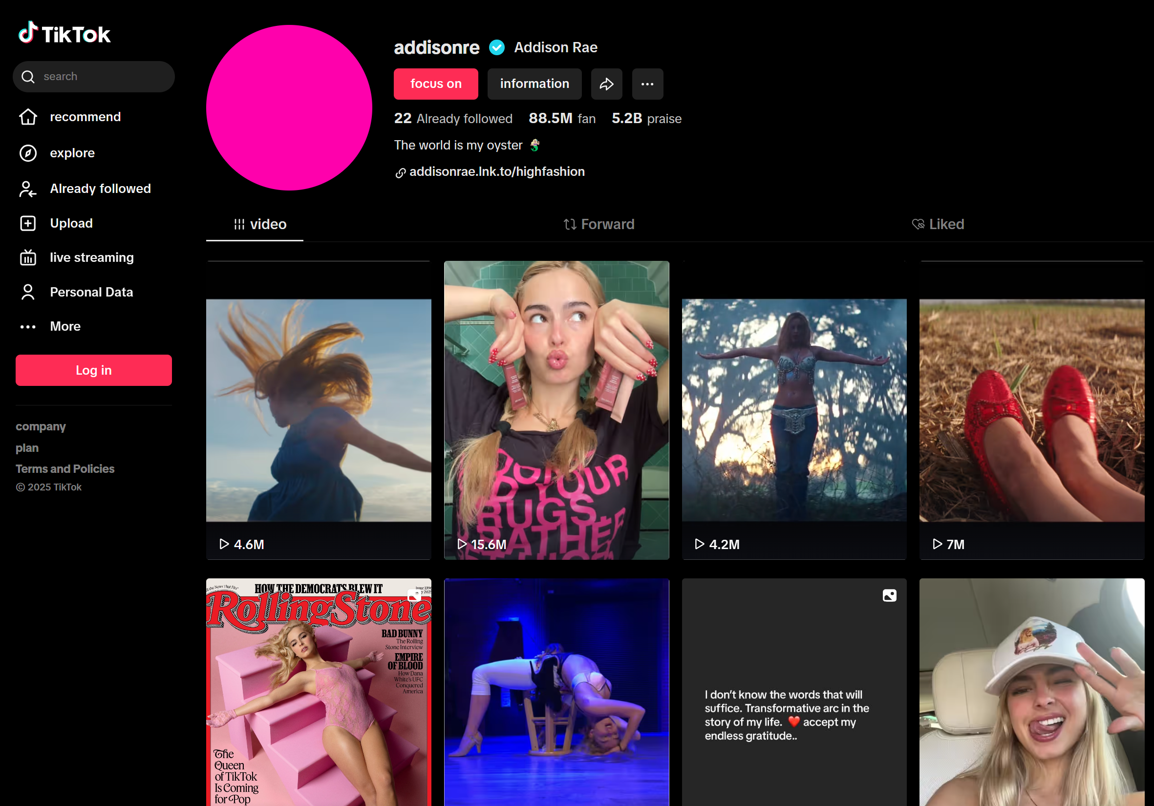 Os 5 principais criadores da tendência do TikTok: Addison Rae