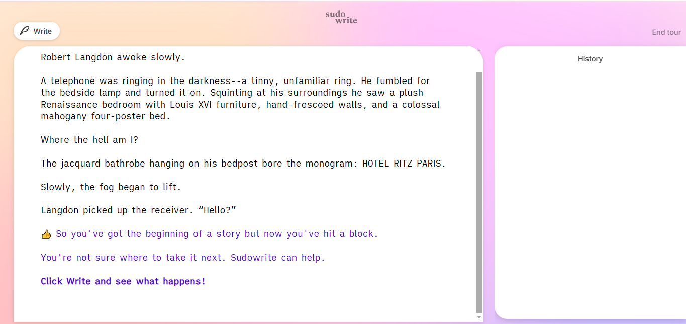 ממשק של Sudowrite - הכלי הפופולרי המשתמש בבינה מלאכותית לכתיבת טקסט