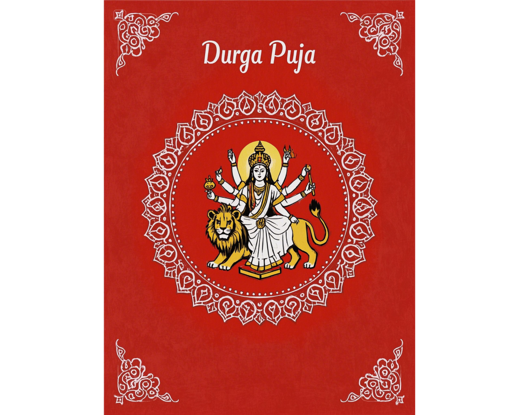 Projekt zaproszenia Durga puja