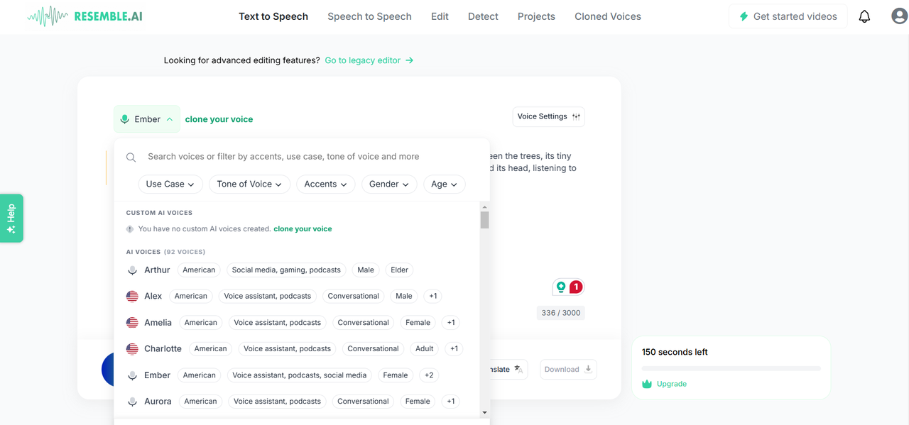 AI Text-to-Speech Generation từ Resemble.AI