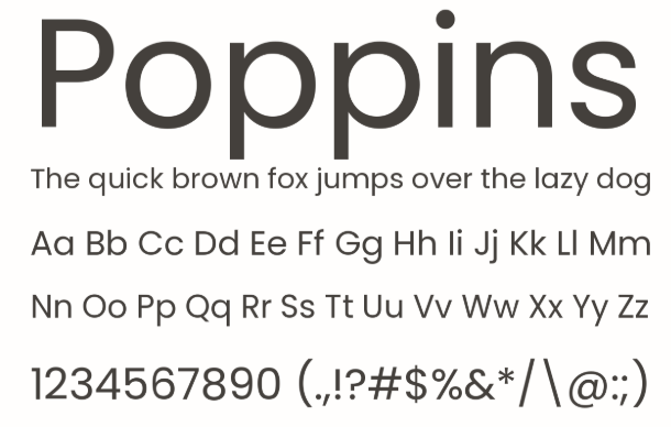 5 fontes exclusivas para escrever texto online: Poppins