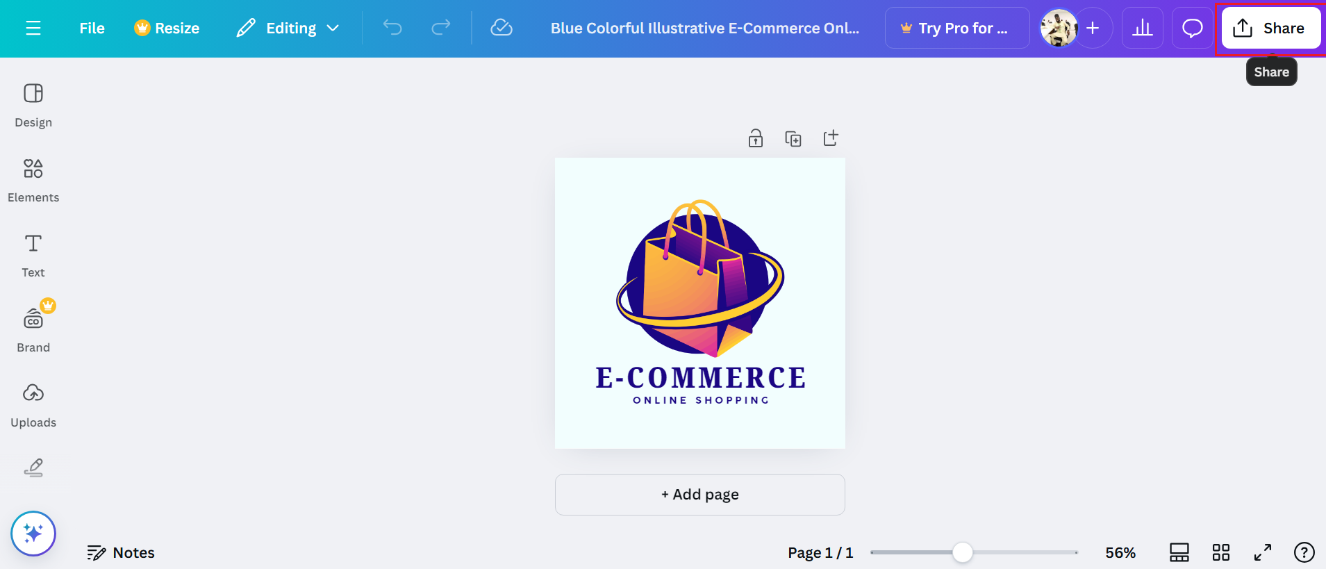 Shopify create logo
