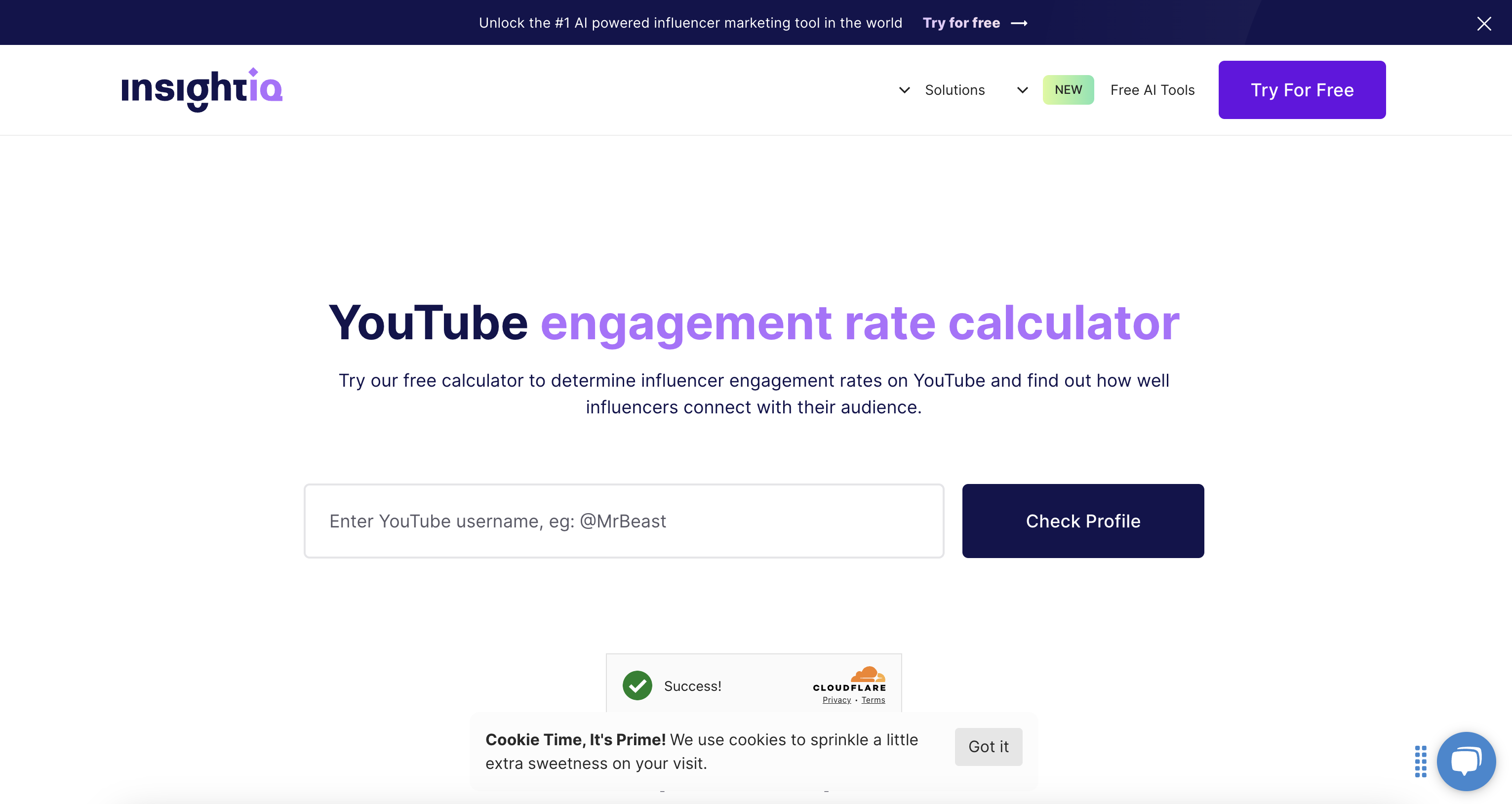 Kalkulator tingkat keterlibatan saluran YouTube InsightIQ