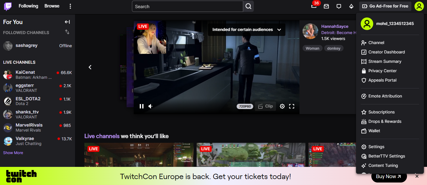 Click on your profile icon in the top-right corner